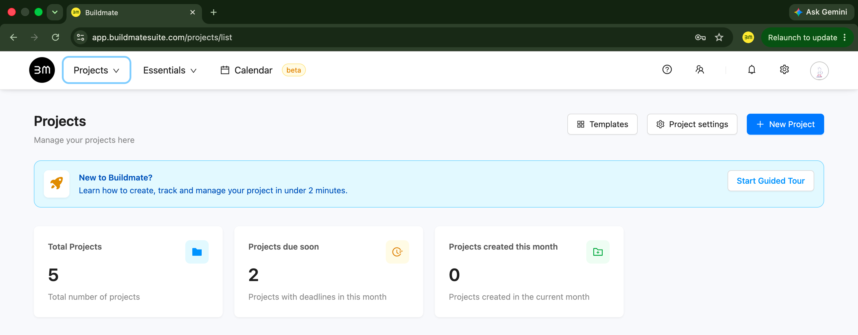 Open projects module