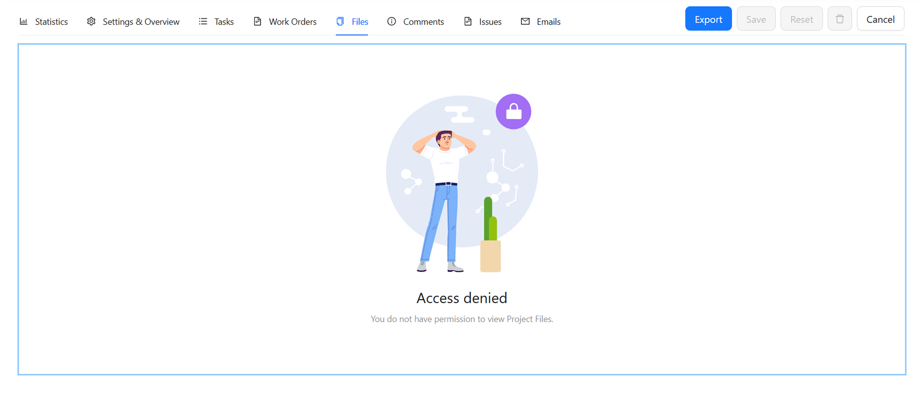 Project files access denied